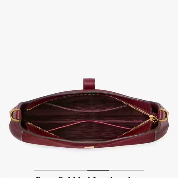 🍒 Kate Spade Leather & Suede Hobo Shoulder Bag --Gold Lock - Picture 8 of 11